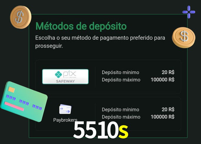 O cassino 5510s oferece uma grande variedade de métodos de pagamento